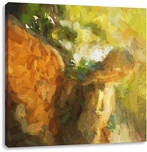 Pixxprint Engel im Sonnenlicht, Größe: 40x40 cm, Leinwandbild Quadratisch, Wandbild, Kunstdruck, fertig bespannt