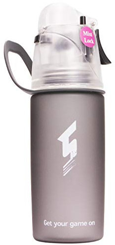 Qshare Misting Drinking Water Bottle, Spray Mist Sports Bottle for Outdoor Sport Hydration and Cooling Down, FDA Approved BPA-Free Misting Water Cup with Unique Mist Lock Design