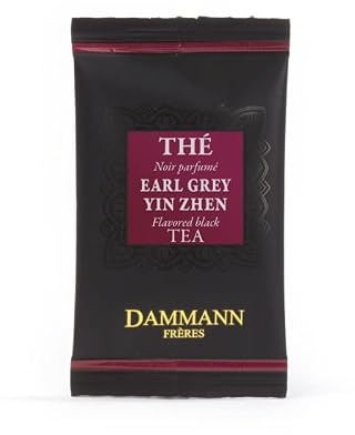 Passerini Dammann Earl Grey Yin Zhen - Thé Noir aux Agrumes et bergamote, 24 sachets Cristal - Dammann Frères