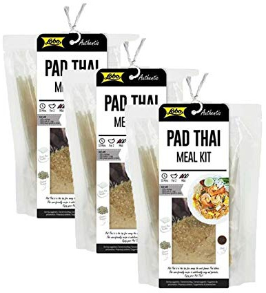 Kit Pad Thai ingredientes pack 3 unidades 200 g c/u 6 raciones totales fideos de arroz salsa cacahuete listo en 10 min para wok o sartén