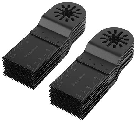 lyrlody Multitool - Juego de 20 Hojas de Sierra oscilantes universales de 34 mm, Multifuncional, preciso, liberación
