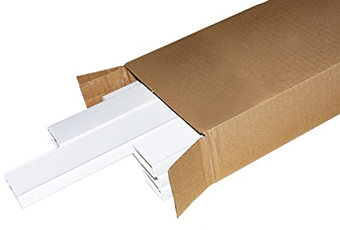 LINK LK4611810 Packung mit 10 Kabelkanälen für die Wand mit Schiebedeckel, Weiß, 46 mm x 18 mm x 1 m