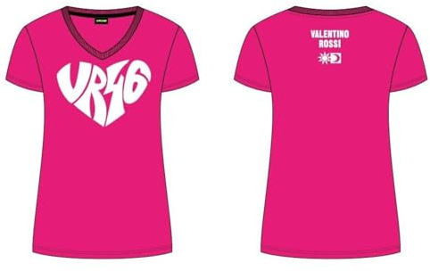 Valentino Rossi Unisex Vr46 Fan T-Shirt, Rosa, XS