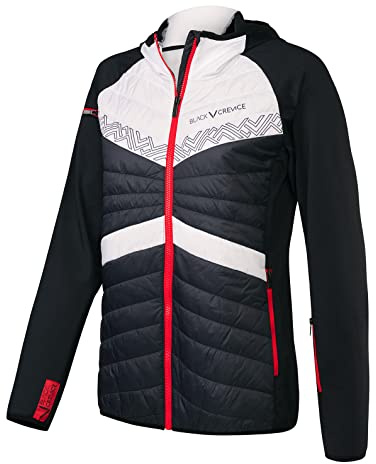 Black Crevice Skidjacka för kvinnor I högkvalitativ vinterjacka för kvinnor av 100 % nylon/88 % PES & 12 % spandex I vind- och vattenavvisande utomhusjacka för kvinnor I skidjacka med rörelsefrihet
