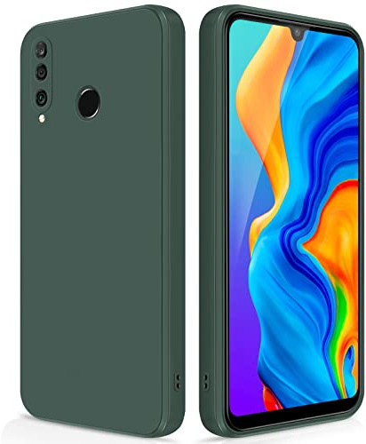 GiiYoon Hülle für Huawei P30 Lite, grün | Silicone Case, Seidig Weiches Gefühl, Stoßschutz, Kratzfest, Mikrofaser-Innenfutter