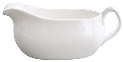 TOMYEUS Bote De Salsa Salsa de cerámica Beat Steak Pimienta Negra Salsa Taza de Ketchup Barril Barra Gravedad Barco Blanco Salsera (Size : Large)
