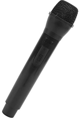 zalati Prop Microphone en plastique léger pour discours d'enfants, jouets pour enfants, fêtes pour spectacles sur scène, accessoires de photographie et de chant – Noir