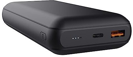 Trust Redoh 20000mAh 20W Fast Charging Power Bank, PD 18W USB-C, QC 3.0 USB, 50% Recycled Plastics, Cable Included, Portable Charger Battery Pack for iPhone, iPad, Samsung, Xiaomi, Tablet - Black