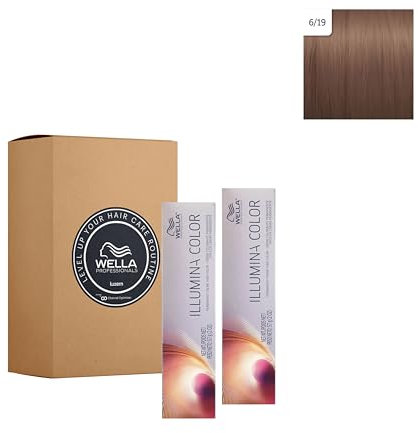 2er Wella Illumina 6/19 Dunkelblond/Asch Cendré 60ml