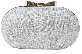 CORIOS Lentejuelas Clutch para Mujer Bolsa de Noche Lujoso Bolso de Hombro Bolso de Boda Bolso de Fiesta Bolsa de Cadena Pequeña Elegante Bolsos Bandolera para Fiesta de Graduación Banquete Plata