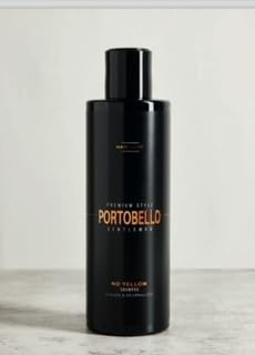 PORTOBELLO Gentleman Champú No Yellow. Champú Violeta Matizador para Hombre para Cabellos Blancos y Rubios. Envase 200ml