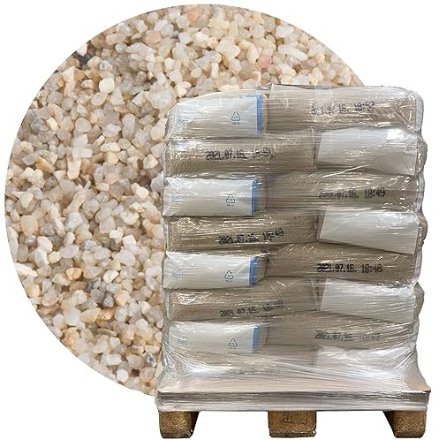 Schicker Mineral Rasensand 0,8-1,6 mm 1000 kg 40x25 kg Palette, Quarzsand | Bodenauflockerung, für grünen Rasen, zur Belüftung des Bodens, verbesserte Wasserdurchlässigkeit, staubfrei, für Streuwägen
