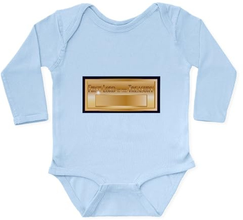 CafePress Ten Downing Street Letter Box Plaque Body Suit Unisex Long Sleeve Baby Bodysuit Infant Romper Sky Blue