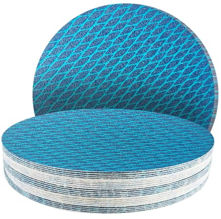 Schleifscheiben 225mm klett – 25x Schleifpapier (5 x 60/80/120/180/240) | Ohne Loch | Profi-Schleifmaschinen Zubehör