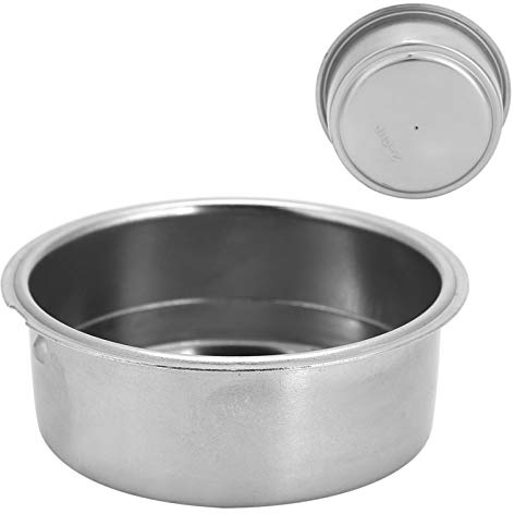Double Layer Coffee Portafilter Basket, 2 Cups Stainless Steel Pressurized Coffee Filter Basket with Locking Snap Coffee Machine Accessory