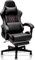 HOMRACER Gaming Chair with Footrest, Gaming Chair for Adults, Ergonomic Massage Lumbar Support, High Back Leather Video Office, 200kg Black