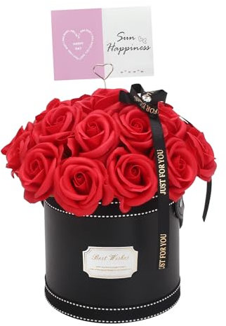 Birthday Gifts for Women, Soap Flower Bouquet, Eternal Rose Birthday Flowers Gifts for Women Her Wife, Anniversary, Mothers Day Flowers for Mom