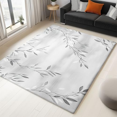 Tappeto Salotto Moderno 140 x 200 cm Struttura Dell'Acquerello Rami Di Salice Tappeto per Camera da Letto Adolescenti Bambini Soggiorno Tappeto Flanella Carpets Lavabile Antiscivolo Morbido Tappetino