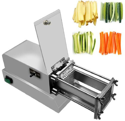 Générique Machine Automatique de Coupe de Pommes de Terre, Coupe-Frites Commerciale pour la Maison avec Lames en Acier Inoxydable de 1/3 Pouce pour concombres, Carottes, 110 V