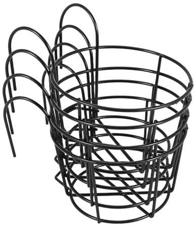 Geieold 4 StüCk HäNgende GeläNder Pflanzen GefäßE Blumen Topf Halter Pflanze Racks Zaun Metall Topf StäNder Balkon KöRbe Klein