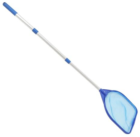 MOBUTOFU Multifunktions Poolnetze Zur Reinigung Teiche Schwimmbad Flaches Fischernetz Ausziehbar Mit Teleskopstiel Für Oberflächliche Laubentfernung