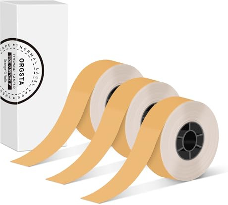 ORGSTA Etiketten Selbstklebend Klebeetiketten Aufkleber für S001 | 15mm x7M/rolle 3 Rollen Kontinuierliche Beschriften Beschriftungsetiketten Selbstklebende Sticker Labels