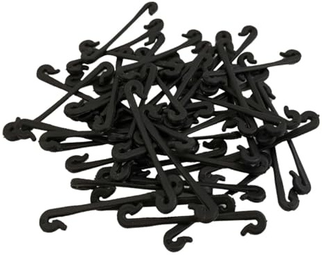 BESPORTBLE Gartenclips für Pflanzen Pp für Weinreben und Ranken | Gewächshaus und Garten, Schwarz, Kompakt, Flexibel, Fixiert Stängel Sicher, 50 Stück Packung