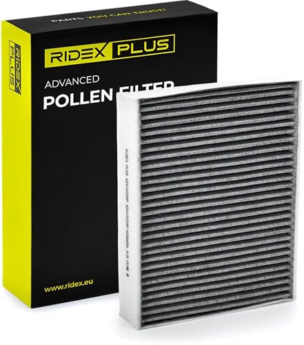 RIDEX PLUS 424I0224P Innenraumfilter Pollenfilter Aktivkohlefilter Höhe: 40 Breite: 198 Länge: 248 Kompatibel mit VW Golf 4 Schrägheck 1J1 POLO 9N, AUDI A4 Avant 8K5, B8 A6 Avant 4G5, 4GD, C7, BMW
