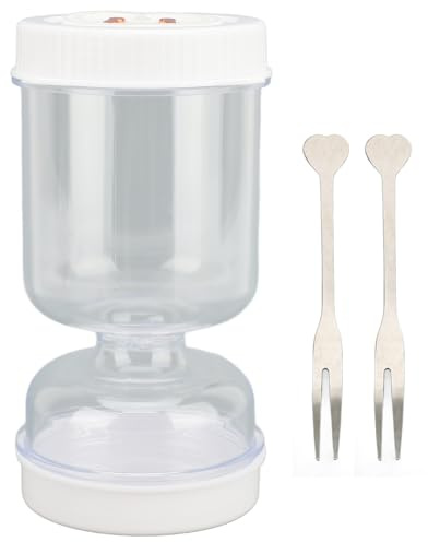OEBUAFI Gurkenglas, 750 ml, Gurkenbehälter, Gurken- und Oliven-Sanduhrglas für Gurkensaft-Trenner, nass und trocken, Pickle Flip Jar mit luftdichtem Deckel für Jalapeno-Gurke