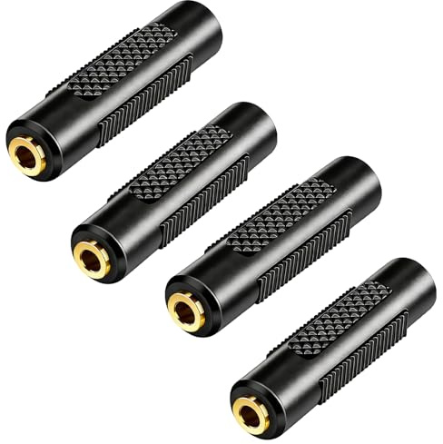 Leloco 2Stück AUX Klinkestecker Kupplung Adapter, 3,5mm Klinke Buchse auf Buchse AUX Verlängerung Klinke Adapter für Kopfhörer, Lautsprecher, Speaker Kabel usw