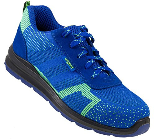Urgent Zapatos de trabajo, Zapatos de seguridad, Modelo 232 S1, Naranja, Azul Oscuro, NUEVIDAD, azul, 45 EU