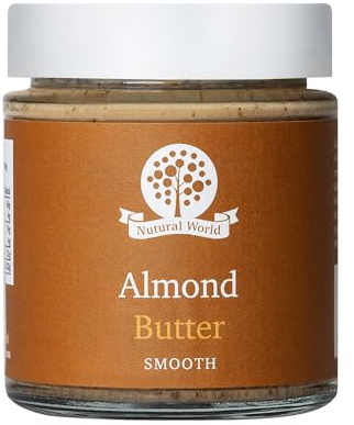Nutural World - Smooth Almond Nut Butter (170g) - 100% Pure - Single Ingredient - Great Taste Award Winner