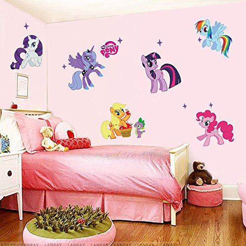 Kibi My Little Pony väggklistermärken enhörning klistermärke för babyrum klistermärke min lilla ponny