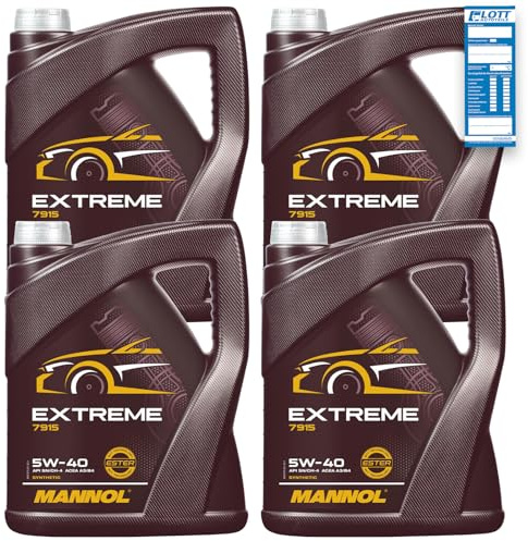 MANNOL 4X 5l MOTORÖL Extreme 5W-40 Motorenöl 20Liter