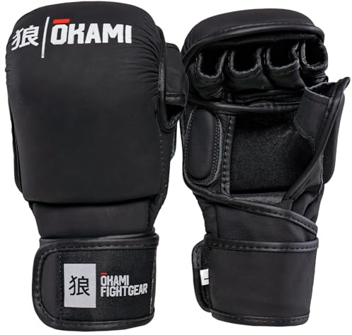 Okami Hi-Pro Sparring MMA Handschuhe Noir- Grappling Freefight BJJ Handschuhe (XL)