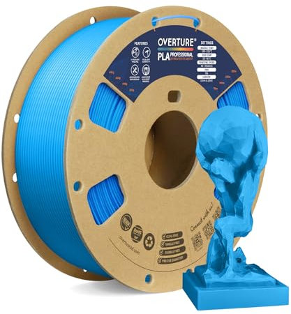 OVERTURE PLA Plus (PLA+) PLA-Filament 1,75 mm, professionelle PLA-Festigkeit, 1kg Filament (2,2 lbs), Maßgenauigkeit +/- 0,02 mm, für 3D-Drucker (Digitalblau)