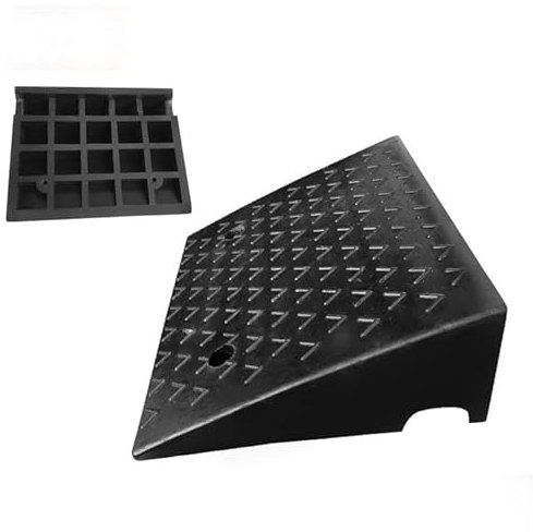 Nisorpa Gummirampe,Bordsteinrampe Gummi,rutschfeste Autoschwellenrampe,13.5cm Hohe Rollstuhlrampe,Auffahrrampe Tragbar Gummikeil für Auffahrt Stufen Auto Motorrad