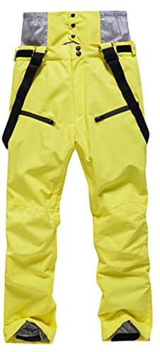 2022 Unisex Skihose Snowboardbekleidung Winter Outdoor Warm Schnee Sporthose Herren Damen Skihose Gelb XXXL