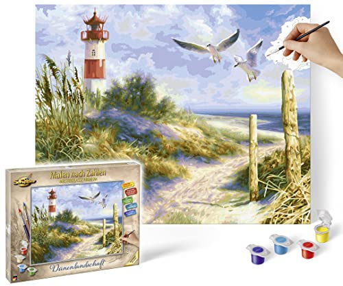 Schipper 609130884 Malen nach Zahlen – Dünenlandschaft - Bilder malen für Erwachsene, inklusive Pinsel und Acrylfarben, 40 x 50 cm
