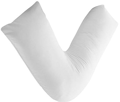 Steexu V Shaped Pillow - V Pillow For neck And Shoulder Pain - V Cushion For Adults Used In Pregnancy and Nursing and After Surgery- Virgin Hollow Fiber Filling in Poly Cotton Case