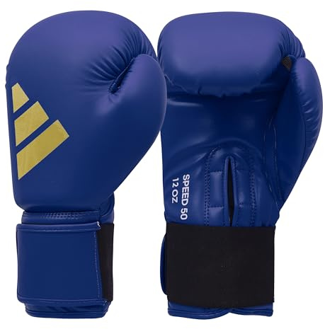 adidas Speed 50 - Guantes de Boxeo para Adultos (14 oz, cómodos), Color Azul