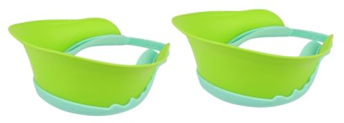 Amosfun 2stücke Adjustierbare Duschhaube Wasserdichter Shampoo-schutz Für Grün Ergonomisches Design Geeignet Für Monate Bis Jahre Schützt Augen Und Ohren Beim Baden Und Frisieren