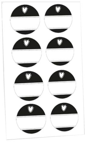 Westmark Deko-Etiketten – 24 praktische Aufkleber zum Kennzeichnen und Personalisieren von Gläsern und Korken, selbstklebend, festhaftend – Gewürzetiketten rund ø 3,5 cm