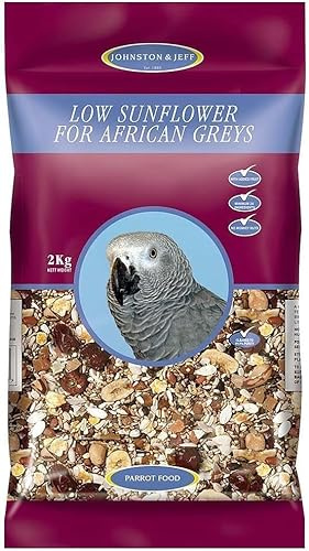 SuperGift.com 2kg Low Sunflower Bird Food/Feed for African Greys & Wild Birds - High Protein & Oil-Rich Sunflower Hearts