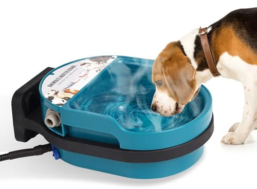 BREUAILY 2.3L Beheizte Tränken Automatisches Thermostat TräNkebecken Pferd Frostsicher mit Heizkabel und Verstellbaren Schwimmerventil Automatische Wintertränke für Hunde Pferd Rinder Ziegen