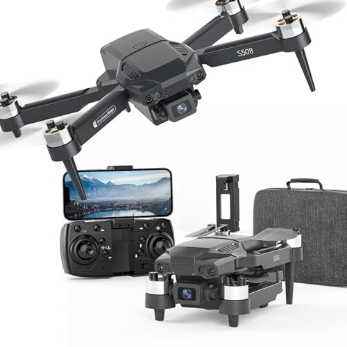 S508 Drohne mit Kamera HD 720P, Mini Drone mit WiFi Übertragung für Anfänger,RC Drones Quadcopter, Spielzeug Drohne Helikopter mit Kopflos Modus,Handtasche Lange Flugzeit