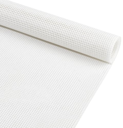 BENECREAT 10-Fädiges Kreuzstichtuch, 100x30cm Weißes Essential Basic Aida Tuchfür Stickgarn und Garn stricken, Stickerei Stoff