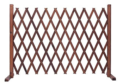 Faltbarer mobiler Sichtschutzzaun mit Tür, ausziehbarer Hundezaun für Haus, Hof, Garten, Pflanzenschutz und Klettertrennwand, dekorativ, 120 x 50 cm
