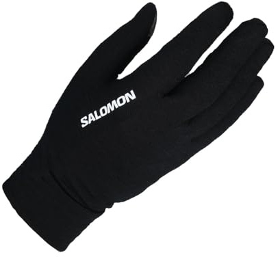 Salomon Merino Gloves, Natural Winter Warmth, Breathable Comfort, Touchscreen Compatible, Moisture Wicking Wool for Running