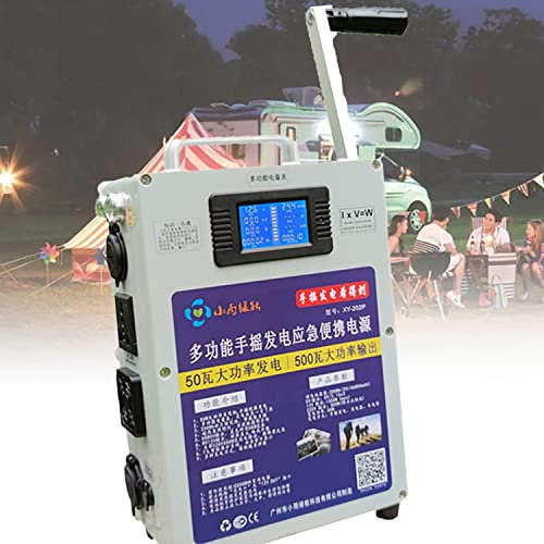 Générateur De Manivelle Portable, Chargeur D'urgence D'alimentation Manuelle Portable 500 W, Générateur De Courant Continu à Manivelle Pour Le Camping, Les Activités De Plein Air